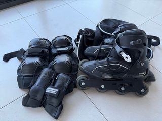 Patines en línea Oxelo y protecciones