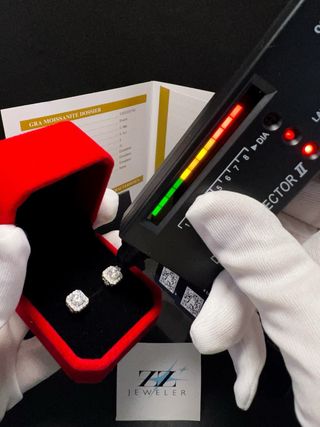 Pendientes Place Vendôme elegantes de Moissanita