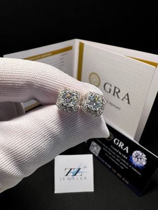 Pendientes Place Vendôme elegantes de Moissanita