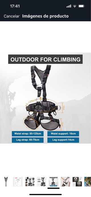 Arnés Pecho y Hombros Nylon Negro