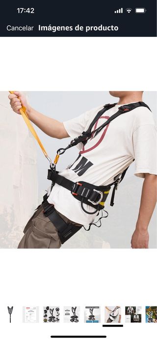 Arnés Pecho y Hombros Nylon Negro