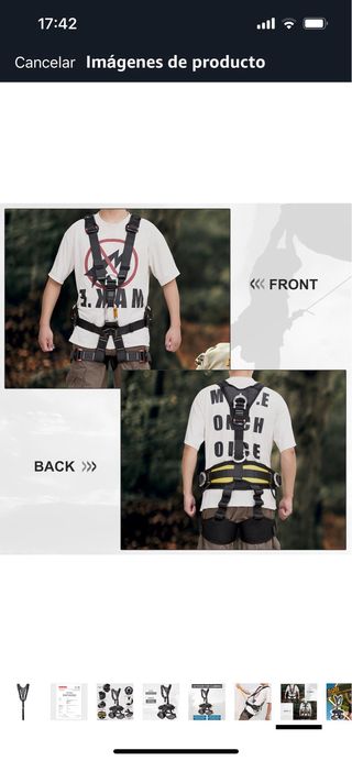 Arnés Pecho y Hombros Nylon Negro