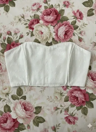 Top Corsé Blanco Mujer XXS