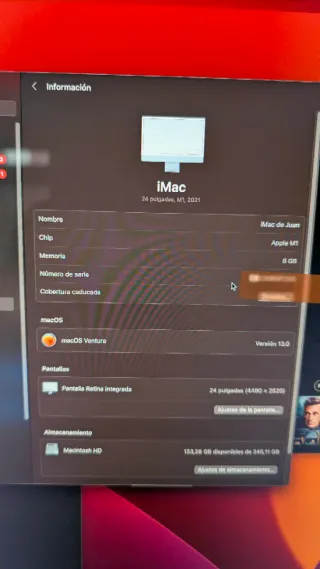 iMac 24 2021 M1 8GB RAM