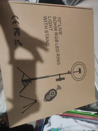 Aro de Luz LED RGB 10 con Trípode y Mando