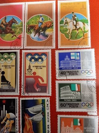 Lote 20 sellos Olimpiadas Moscú 1980