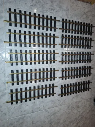 Lote 10 vías rectas Lehmann LGB compatible Playmob