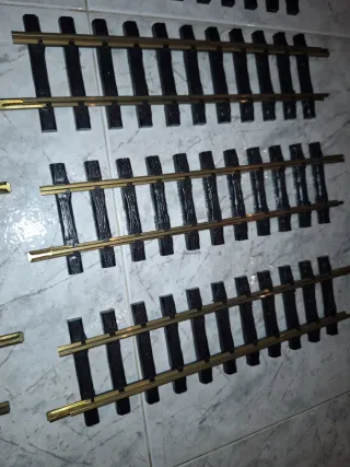 Lote 10 vías rectas Lehmann LGB compatible Playmob