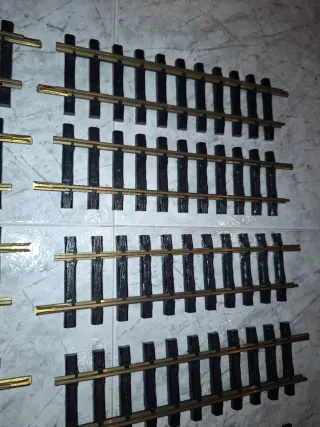 Lote 10 vías rectas Lehmann LGB compatible Playmob