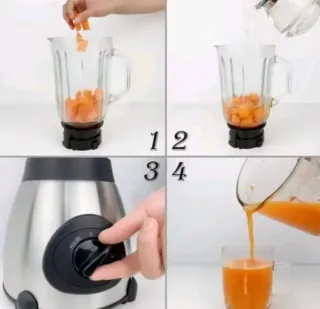 Frullatore Elettrico 2 in 1 Acciaio Inox