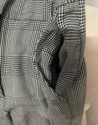 Pantalón de vestir cuadros gris