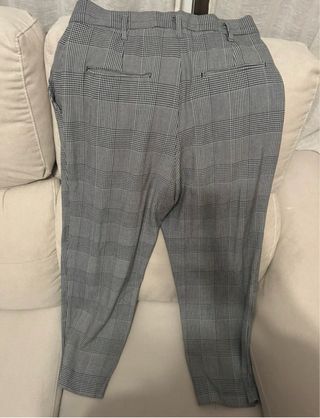 Pantalón de vestir cuadros gris