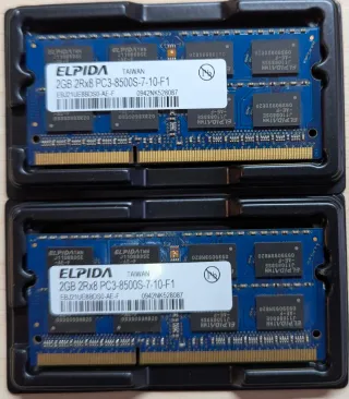 2x Elpida 2GB DDR3 PC3-8500S RAM
