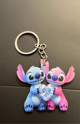 Portachiavi Stitch Cuore Diamante