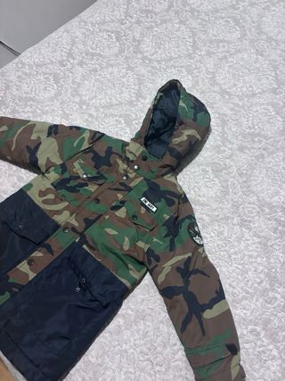 Chaqueta niño 2x1 camuflaje y azul