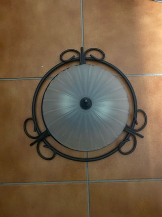 Lámpara de techo metal y cristal