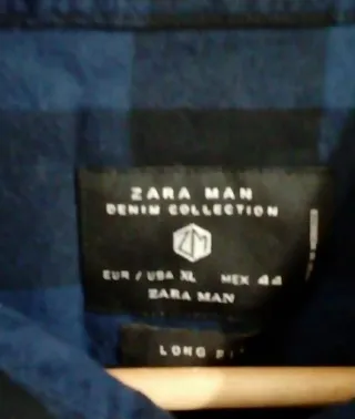 Camisa nueva Zara cuadros XL