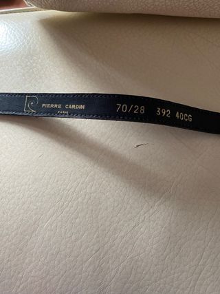 Cinturón Pierre Cardin vintage marrón y dorado