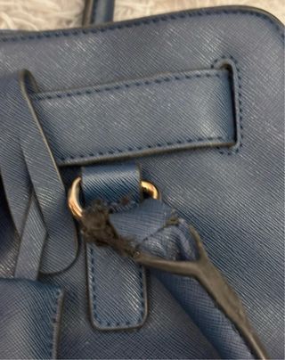 Bolso Michael Kors Azul Marino con Detalles Dorado