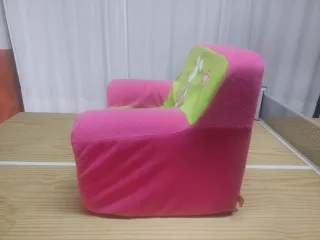 Sillón infantil rosa y verde