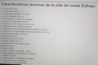 Silla de ruedas Mobiclinic Esfinge