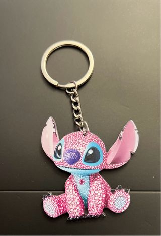Portachiavi Stitch Rosa Glitterato