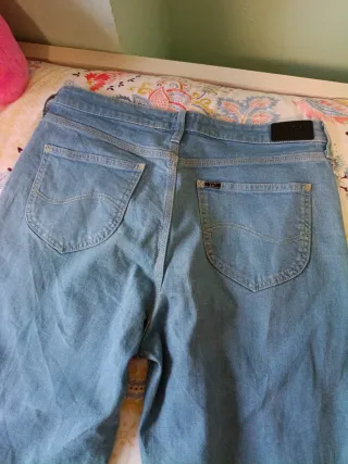 Vaqueros Lee Talla 44 Azul