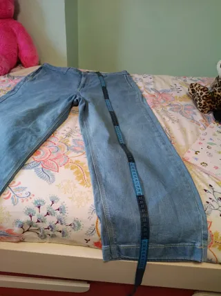 Vaqueros Lee Talla 44 Azul