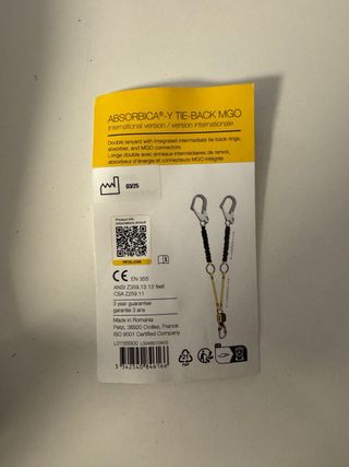 Absorbedor NUEVO Petzl ABSORBICA-Y Tie-Back MGO