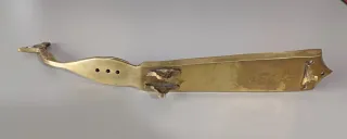 Quemador incienso Pavo Real dorado