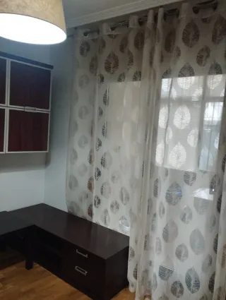 Cortinas Beige/blanco roto con Diseño de Hojas