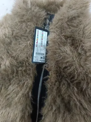 Chaleco pelo FB Sister beige/marrón