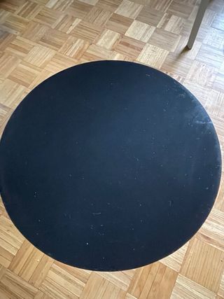 Mesa de centro redonda negra