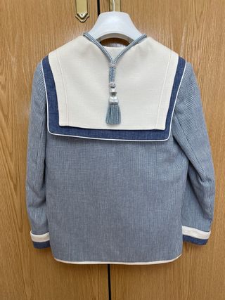 Traje de Comunión Marinero Azul y Beige talla 10