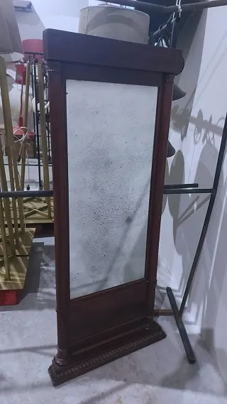 Espejo antiguo madera y cristal