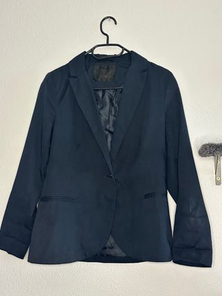 Blazer azul marino Stradivarius