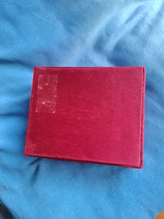 Joyero vintage patchwork naranja y morado