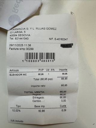 Elevador WC con Asideros