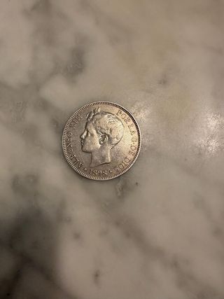 Moneda 5 Pesetas 1898 Alfonso XIII