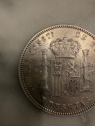 Moneda 5 Pesetas 1898 Alfonso XIII