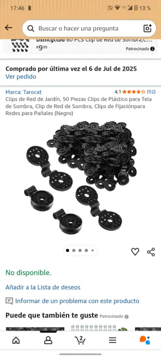 Clip per tende da sole Tarocat (50 pz)