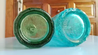 Lote 2 Sifones Olot, Verde y Azul de Colección.