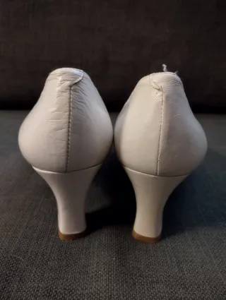 Pascual Román Zapatos de Piel Bicolor Tacón Cómodo