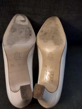 Pascual Román Zapatos de Piel Bicolor Tacón Cómodo