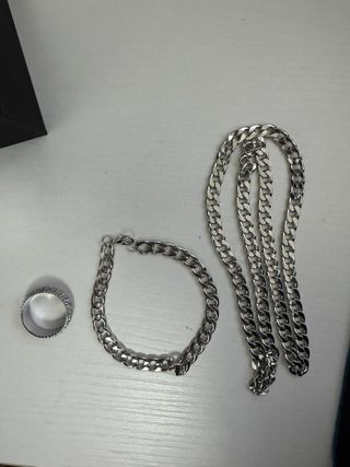 Conjunto Reloj  Plata Hombre + Anillo