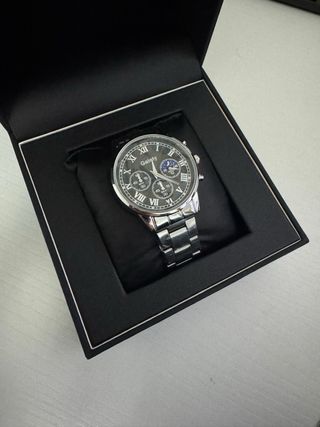 Conjunto Reloj  Plata Hombre + Anillo