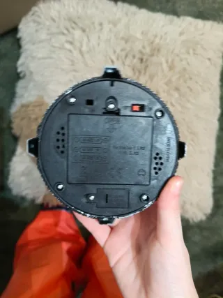 Lámpara Halloween Calaveras Plata Roja