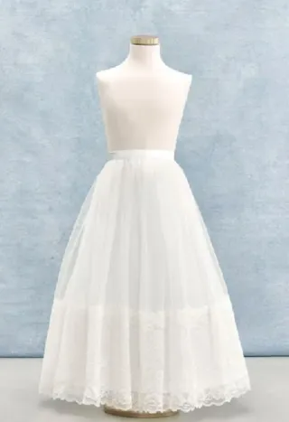 Cancán/Enagua Primera Comunión Beig , encaje