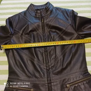 Cazadora cuero ovino marrón nueva