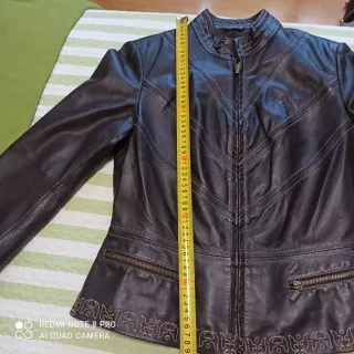 Cazadora cuero ovino marrón nueva